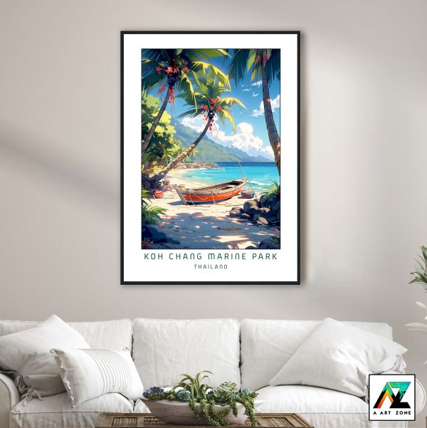 Beach Serenity: Koh Chang Marine Park Framed Wall Art