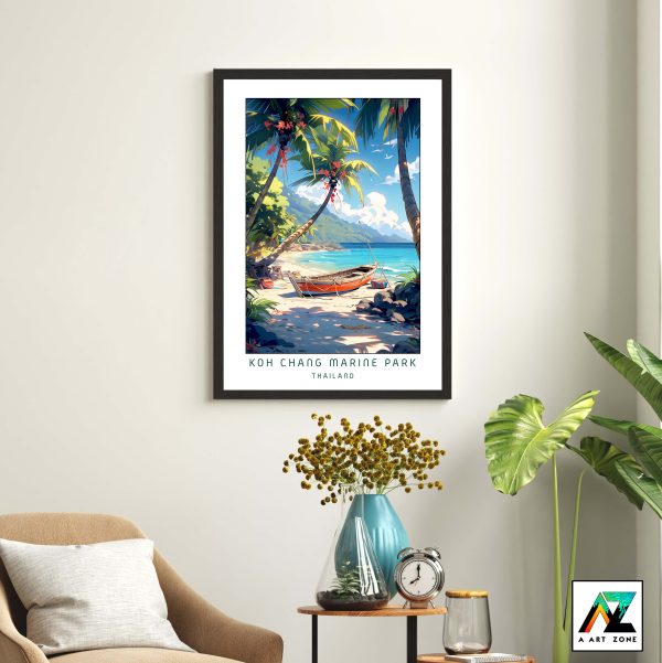 Coastal Coastal Harmony: Framed Wall Art of Koh Chang Marine Park in Trat Province