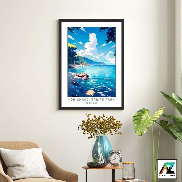 Natural Majesty: Framed Wall Art of Koh Chang Marine Park in Trat Province