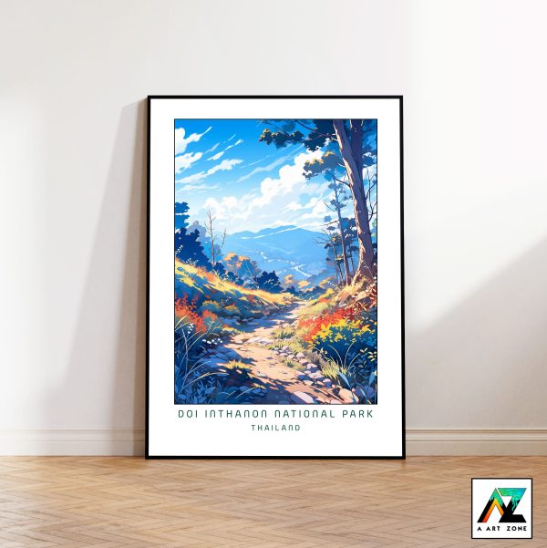 Chom Thong District's Natural Beauty: Framed Wall Art of Doi Inthanon