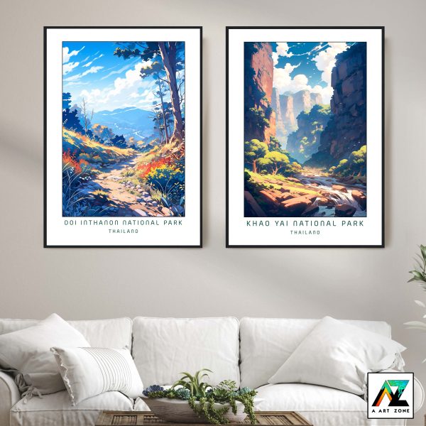 Lush Forest Tranquility: Doi Inthanon Framed Wall Art