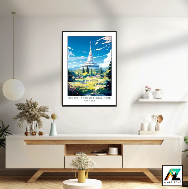 Spiritual Tranquility: Doi Inthanon Framed Wall Art in Chom Thong District, Thailand