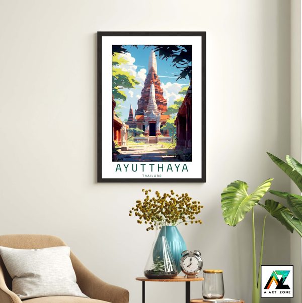 Radiant History: Ayutthaya Framed Wall Art in Siam, Thailand