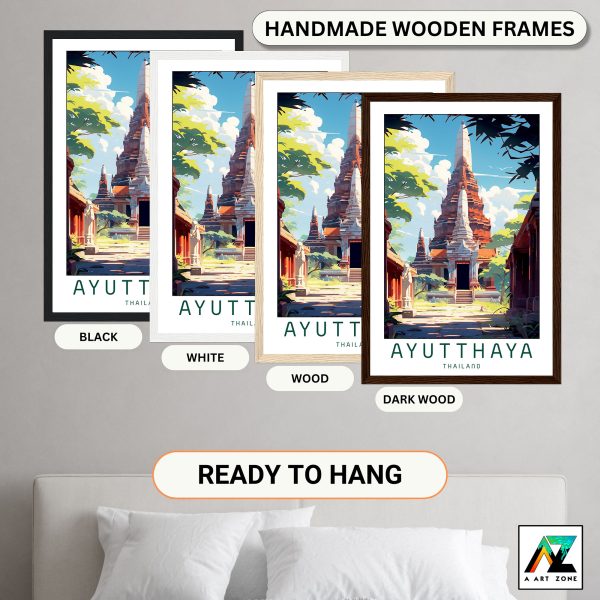 Sunny Serenity: Ayutthaya Framed Wall Art