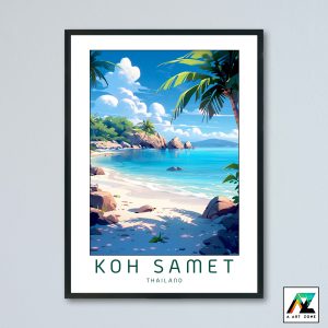 Nature's Tropical Symphony: Framed Koh Samet Wall Art in Thai Province, Thailand