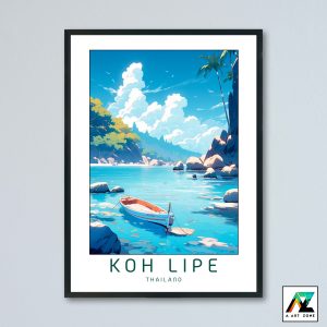 Thai Coastal Elegance: Framed Wall Art of Koh Lipe