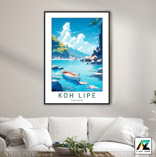 Nature's Island Symphony: Framed Koh Lipe Wall Art in Satun Province, Thailand