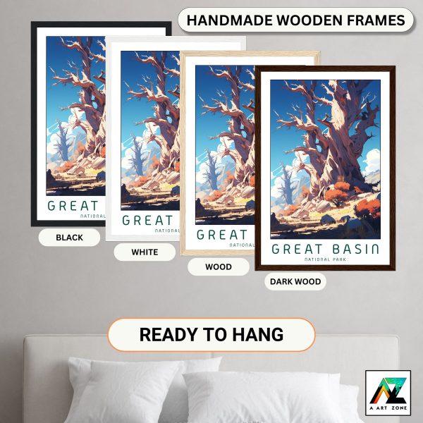 Mountain Majesty: Great Basin National Park Framed Wall Art in White Pine County