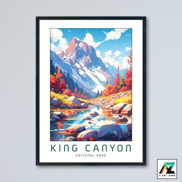 Artistry in Californian Canyon: Fresno's National Park Framed Wall Art