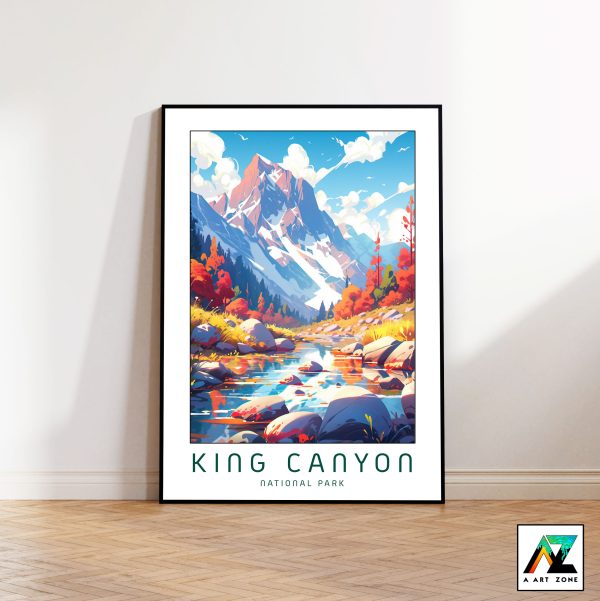 American Canyon Charm: Framed Wall Art of Kings Canyon National Park