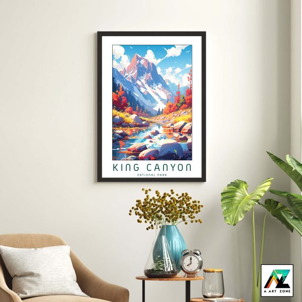 Untamed Canyon Peaks: Kings Canyon National Park Framed Wall Art