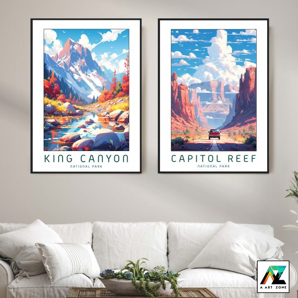 Fresno's Timeless Beauty: Kings Canyon Framed Wall Art in National Park