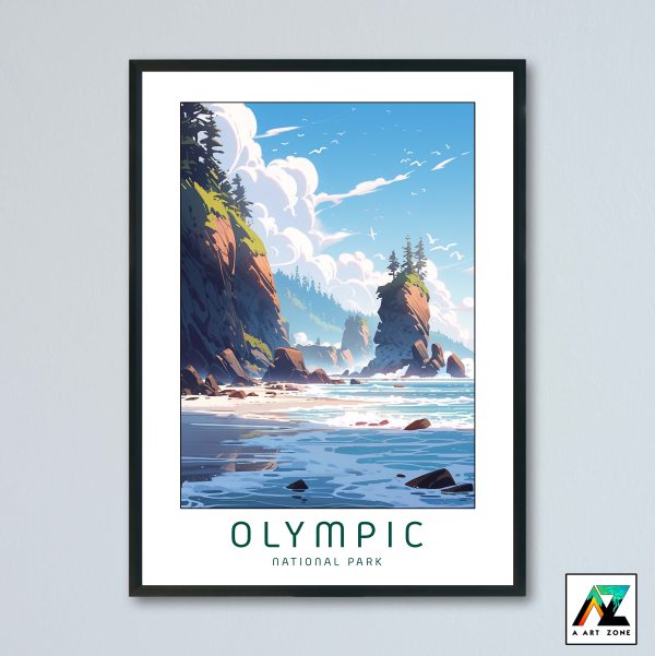 Jefferson's Timeless Beauty: Olympic National Park Framed Wall Art