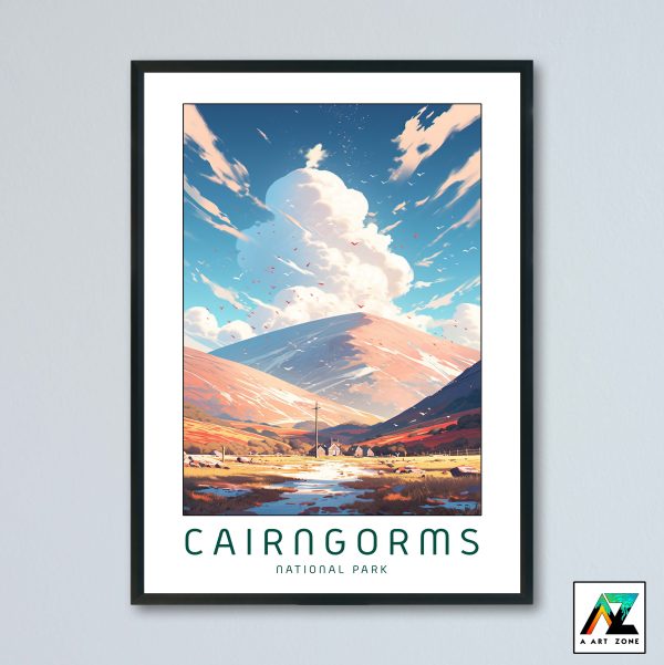 British Highland Charm: Framed Wall Art of Cairngorms National Park