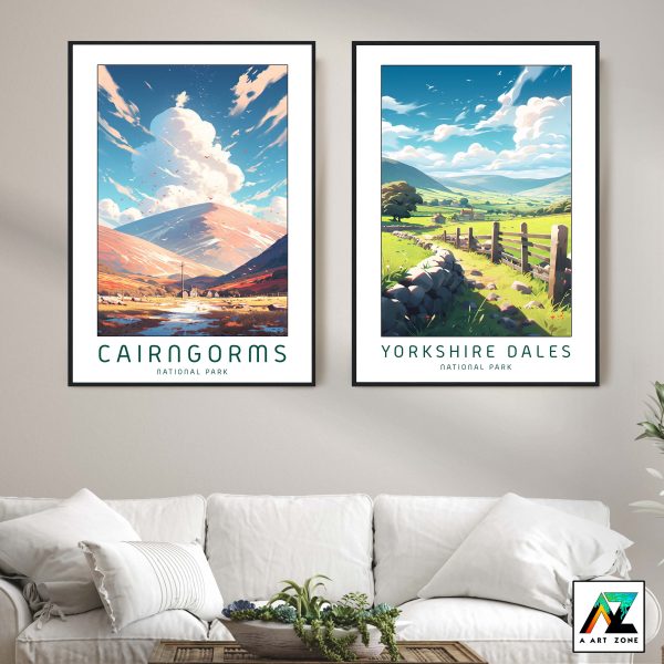 Untamed Highland Peaks: Cairngorms National Park Framed Wall Art