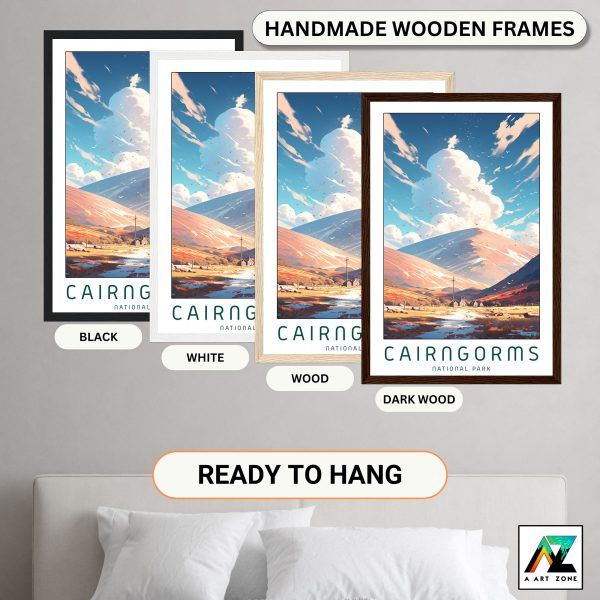 UK Highland Splendor: Framed Wall Art of Cairngorms National Park