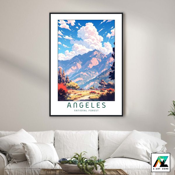USA Forest Majesty: Framed Wall Art of Angeles National Forest