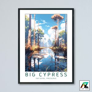 Sunny Wilderness Escape: Big Cypress National Preserve Framed Wall Art