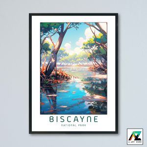 Biscayne National Park Sunny Day Wall Art Miami Dade County Florida USA - National Park Scenery Artwork