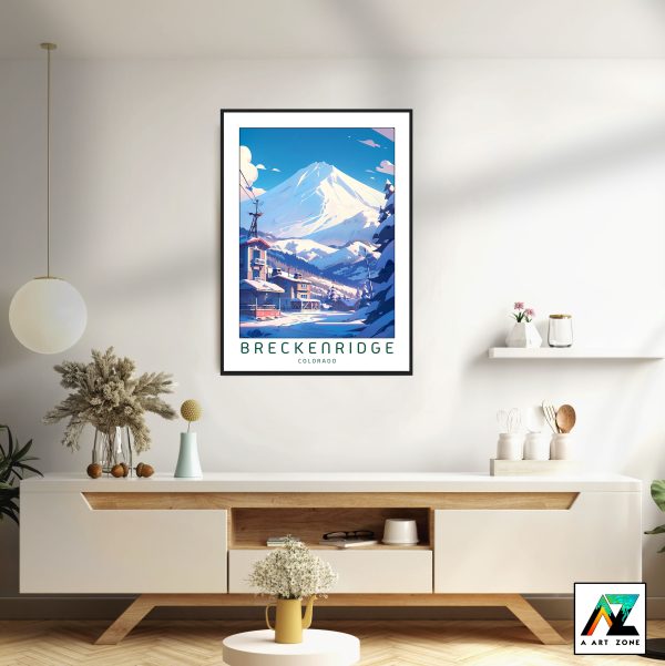 American Mountain Escape: Framed Wall Art of Breckenridge Ski Resort
