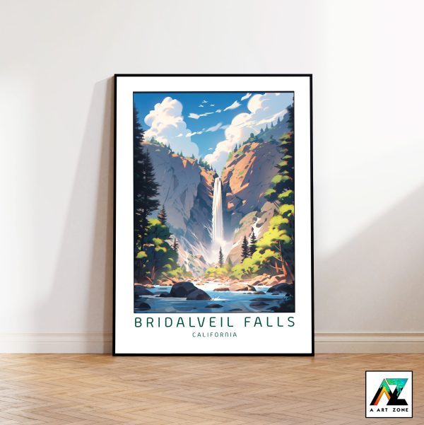 California Misty Beauty: Bridalveil Falls Framed Wall Art