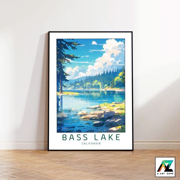 American Nature Escape: Framed Wall Art of Bass Lake Madera County California