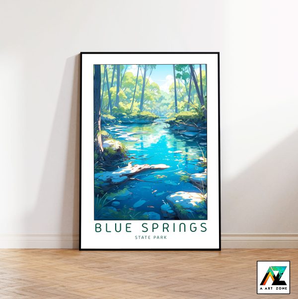 Florida Lake Majesty: Framed Wall Art of Blue Springs State Park Orange City