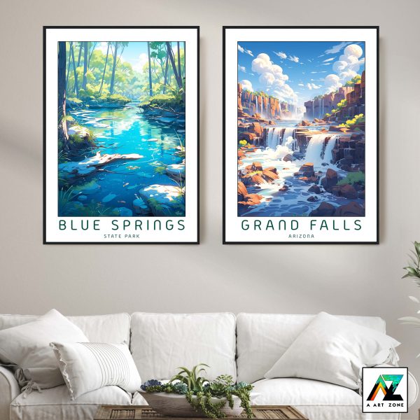 American Nature Escape: Framed Wall Art of Blue Springs State Park Orange City Florida