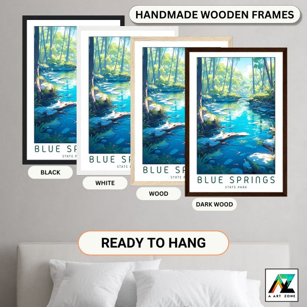 Lakeside Tranquility: Blue Springs State Park Framed Wall Art in Orange City, Florida