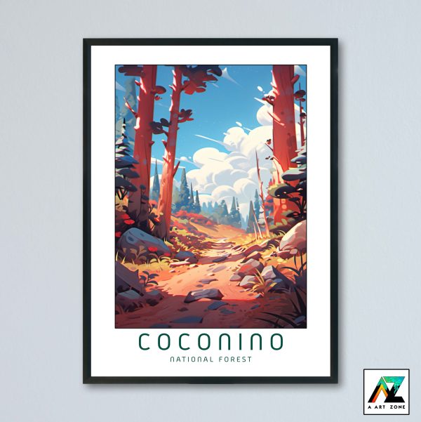 Coconino National Forest Trails Flagstaff Arizona USA - National Park Desert Scenery Artwork