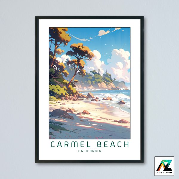 Carmel beach Carmel California USA - State Beach Scenery Artwork