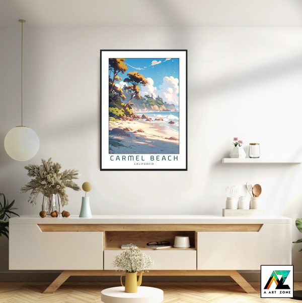 Beachside Tranquility: Carmel Beach Carmel California Framed Wall Art