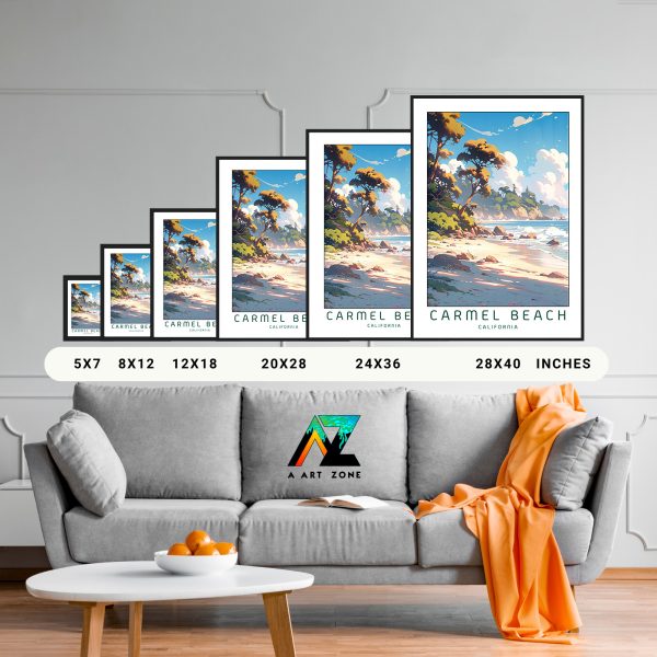 Coastal Tranquility: Carmel Beach Framed Wall Art in Carmel, California