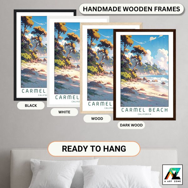 California's Coastal Beauty: Carmel Beach Framed Wall Art