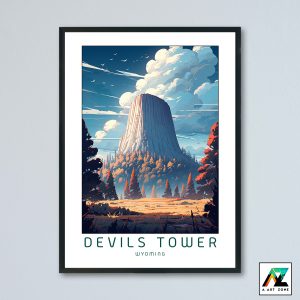 Devils Tower Crook County Wyoming USA - National Monument Scenery Artwork