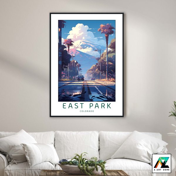 Parkside Tranquility: East Park Framed Wall Art in Larimer County, Colorado