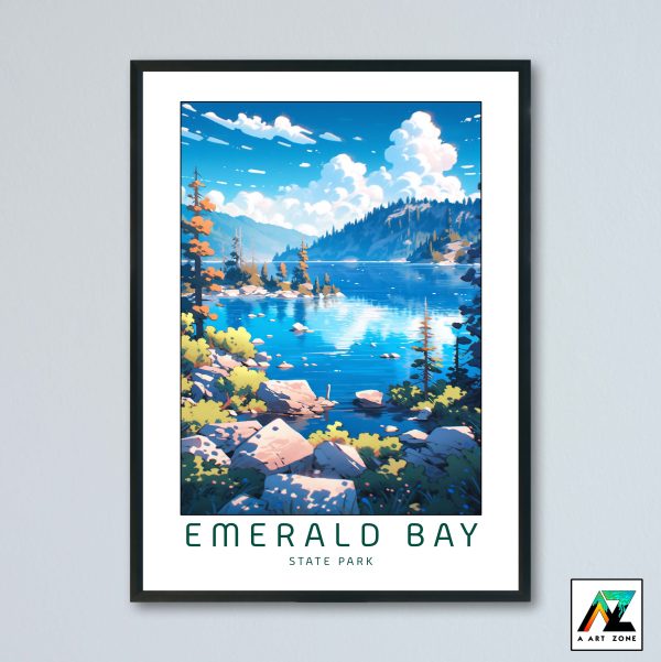 Emerald Bay State Park South Lake Tahoe California USA - State Park Lake Scenery Artwork