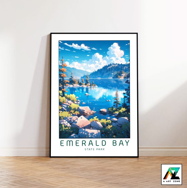 Lakeside Tranquility: Emerald Bay State Park Framed Wall Art in South Lake Tahoe, California