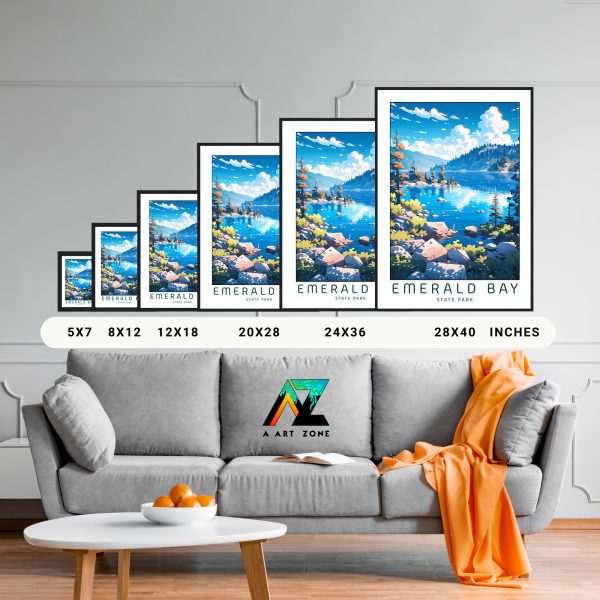 Lakeside Tranquility: Emerald Bay State Park South Lake Tahoe Framed Wall Art