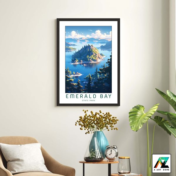 Nature's Sunny Retreat: Emerald Bay State Park South Lake Tahoe Framed Wall Art
