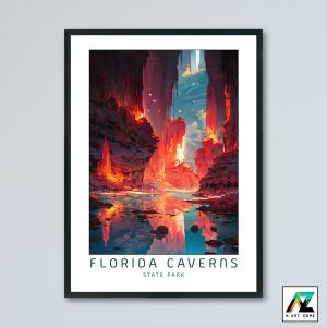 Florida Caverns State Park Marianna Florida USA - State Park Cave Scenery Artwork