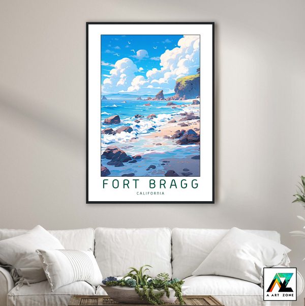 California Coast Majesty: Framed Wall Art of Fort Bragg Mendocino