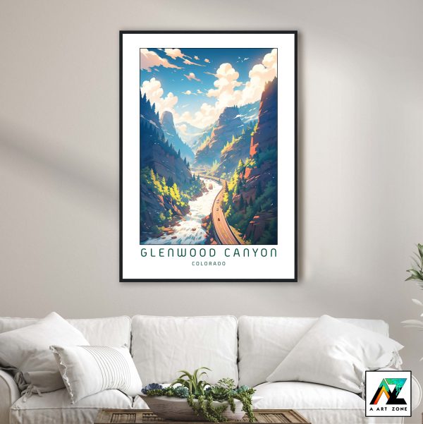 Colorado's Canyon Beauty: Framed Wall Art of Glenwood Canyon