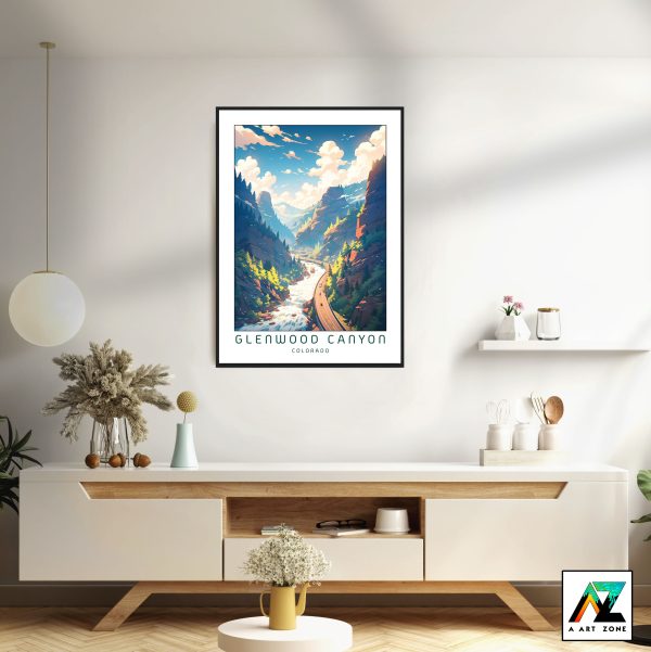 Nature's Symphony: Framed Glenwood Canyon Wall Art in Garfield County, Colorado