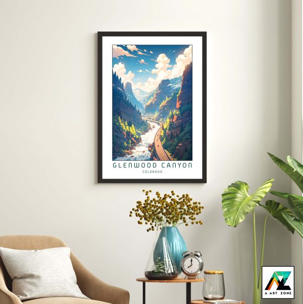 Canyon Majesty: Glenwood Canyon Framed Wall Art in Garfield County, Colorado